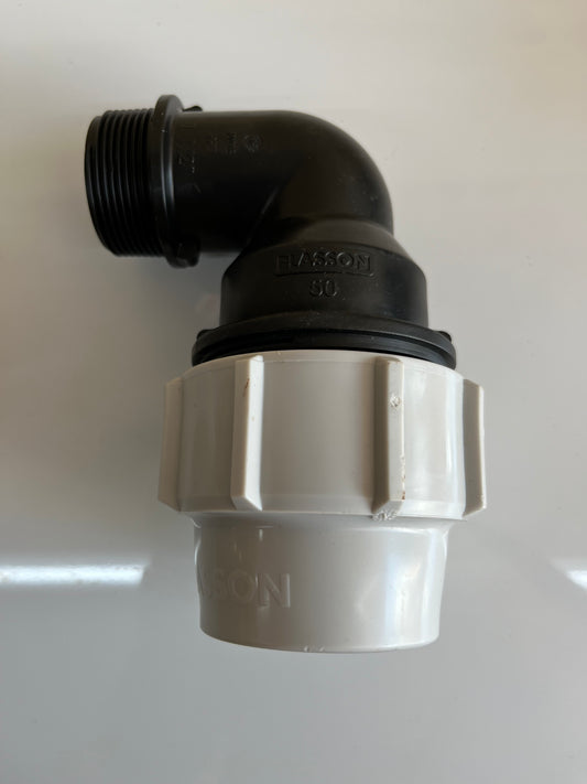 Plasson 50mm-1"1/2 Male Elbow