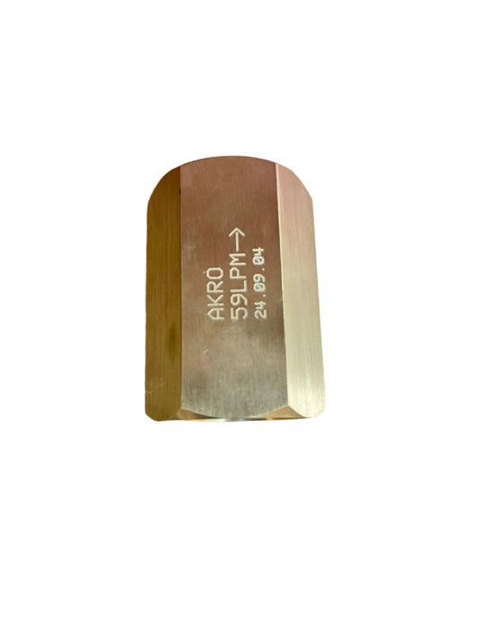 AKRO 1" 59LPM Brass flow restrictor